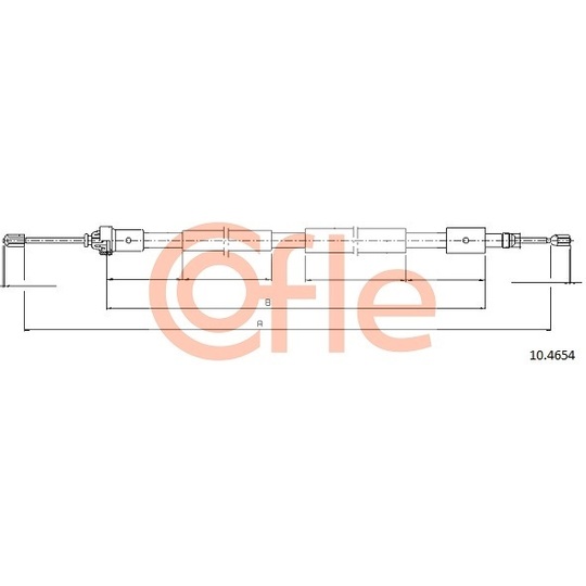 10.4654 - Cable, parking brake 