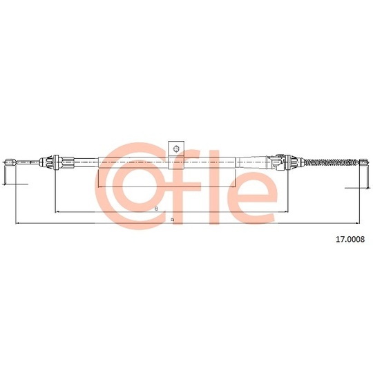 17.0008 - Cable, parking brake 
