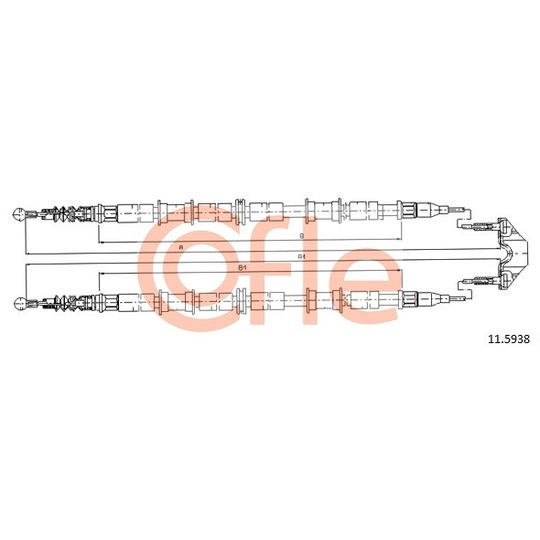 11.5938 - Cable, parking brake 