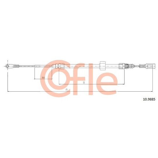 10.9885 - Cable, parking brake 
