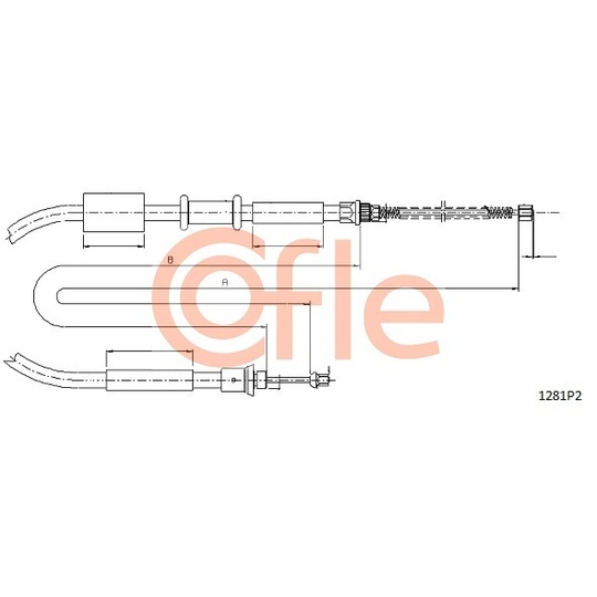 1281P2 - Cable, parking brake 