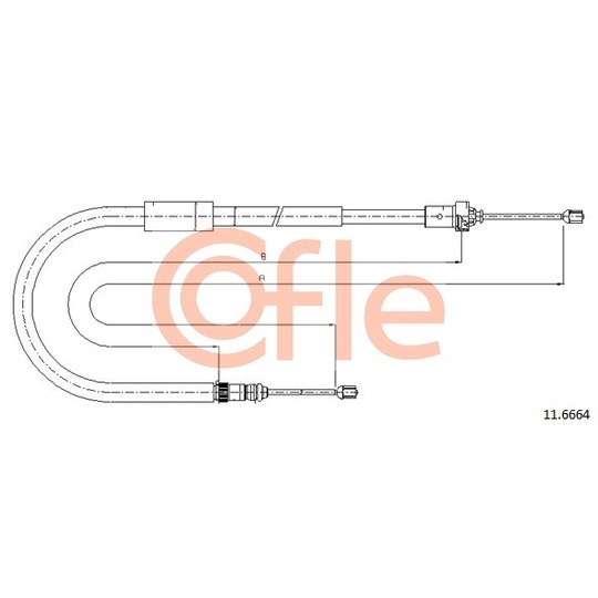 11.6664 - Cable, parking brake 