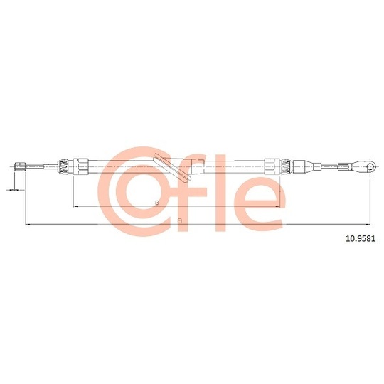 10.9581 - Cable, parking brake 