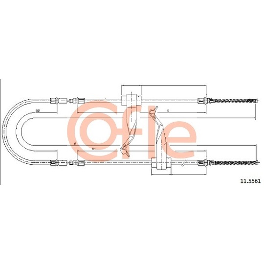 11.5561 - Cable, parking brake 