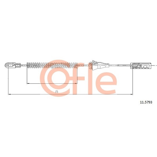 11.5793 - Cable, parking brake 