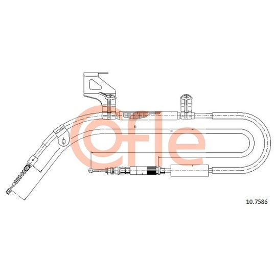 10.7586 - Cable, parking brake 