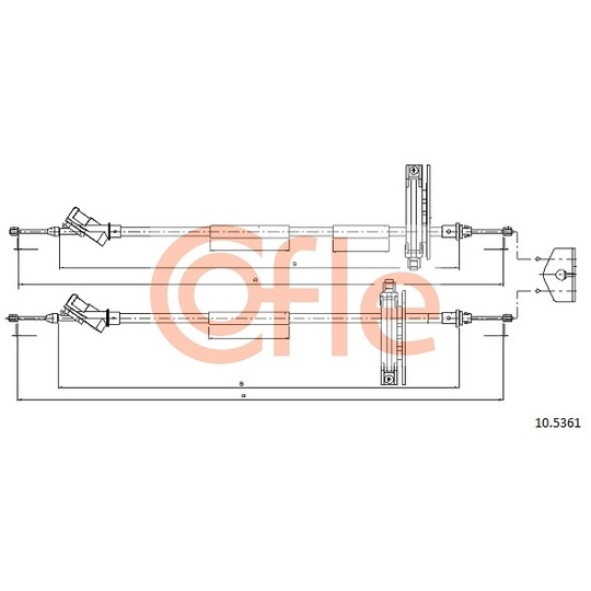 10.5361 - Cable, parking brake 