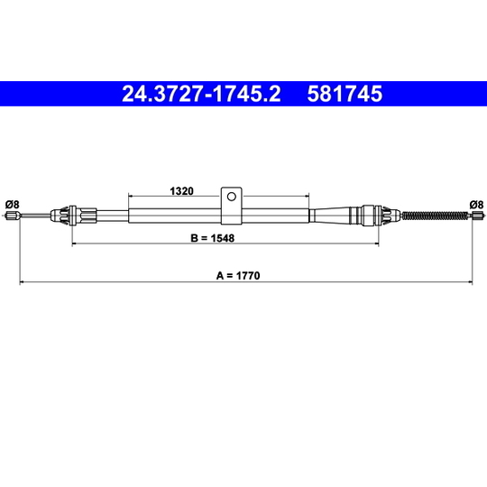 24.3727-1745.2 - Cable, parking brake 