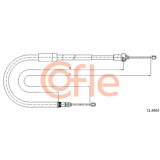 11.6663 - Cable, parking brake 