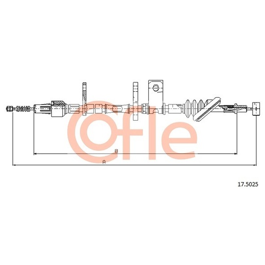 17.5025 - Cable, parking brake 