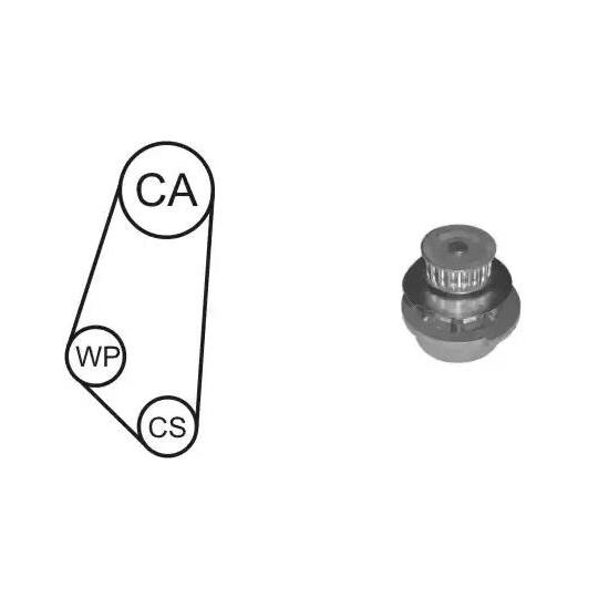 WPK-1164-C02 - Water Pump & Timing Belt Set 
