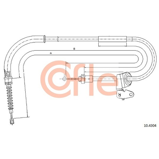 10.4304 - Cable, parking brake 