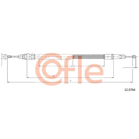 12.0744 - Cable, parking brake 