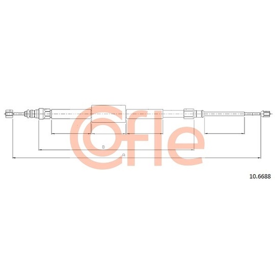 10.6688 - Cable, parking brake 