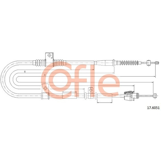17.6051 - Cable, parking brake 