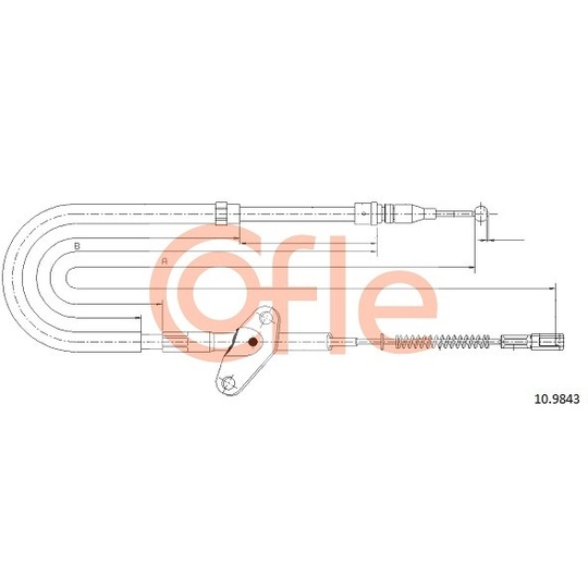 10.9843 - Cable, parking brake 