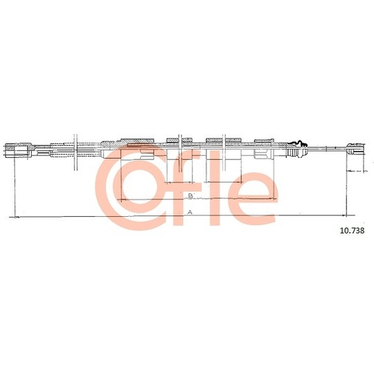 10.738 - Cable, parking brake 