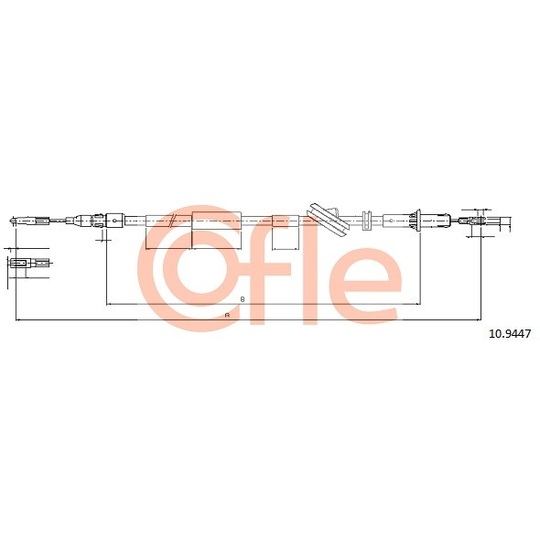 10.9447 - Cable, parking brake 