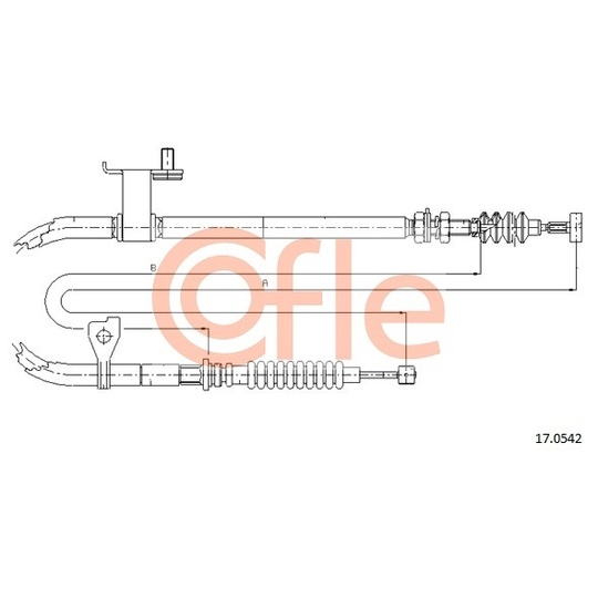 17.0542 - Cable, parking brake 