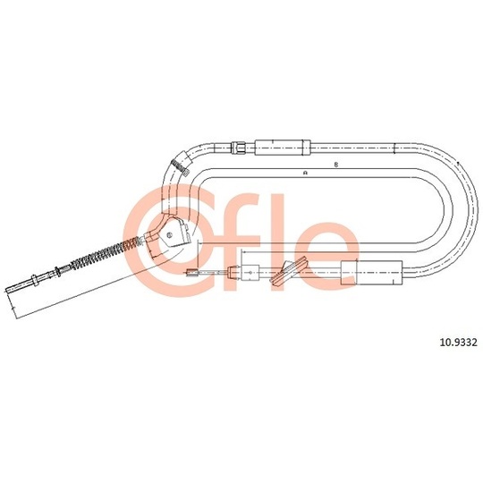 10.9332 - Cable, parking brake 