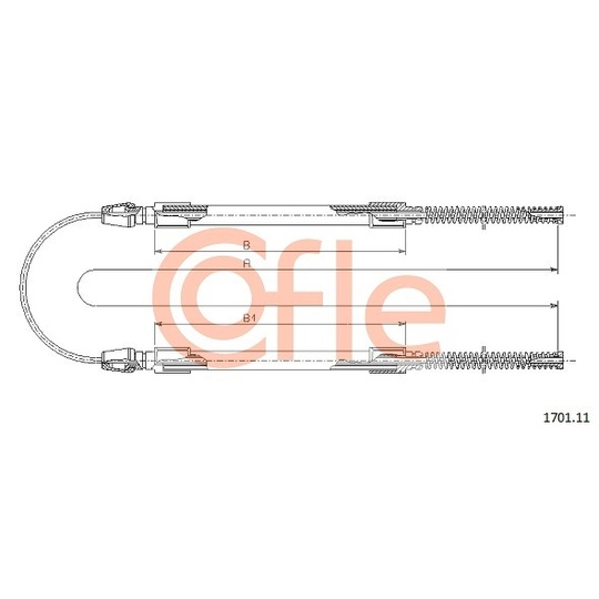 17.0111 - Cable, parking brake 