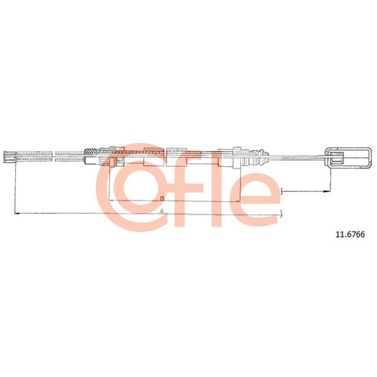 11.6766 - Cable, parking brake 