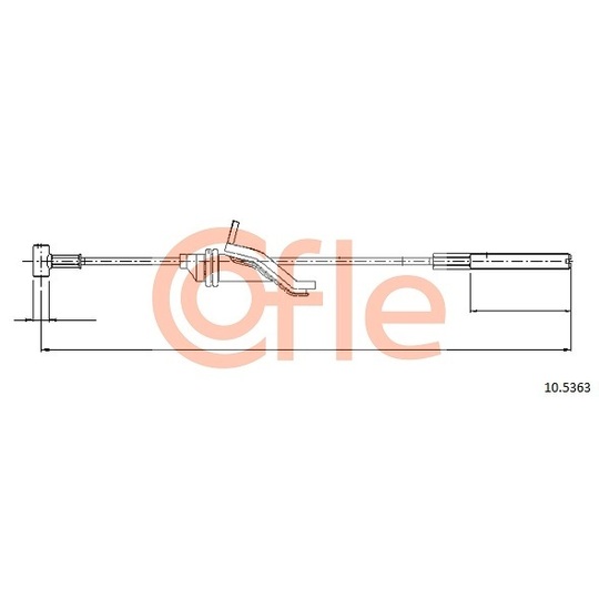 10.5363 - Cable, parking brake 