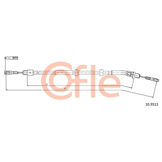 10.9513 - Cable, parking brake 