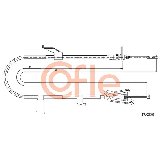 17.0336 - Cable, parking brake 