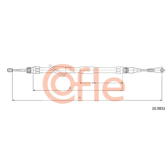 10.9831 - Cable, parking brake 