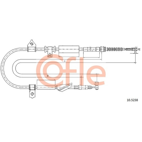 10.5238 - Cable, parking brake 