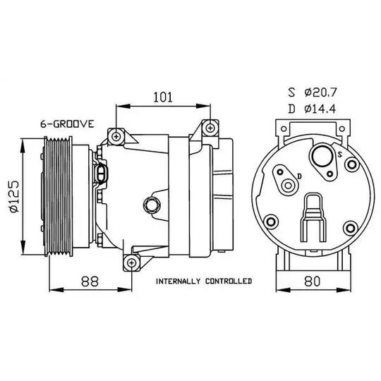32404G - Kompressori, ilmastointilaite 