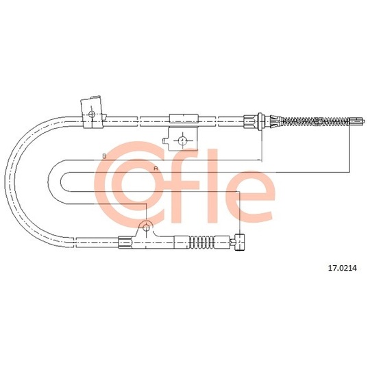 17.0214 - Cable, parking brake 