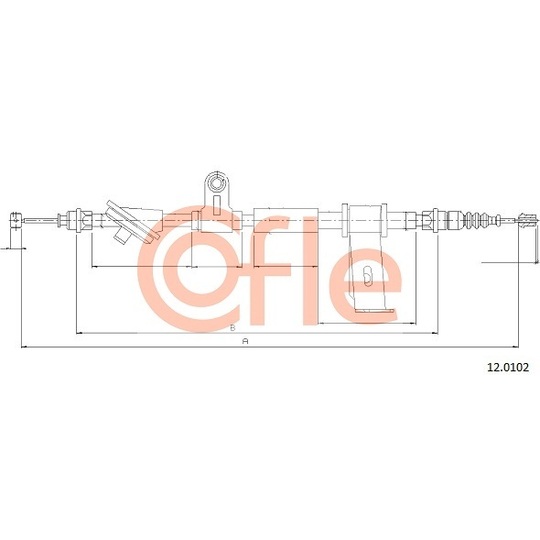 12.0102 - Cable, parking brake 