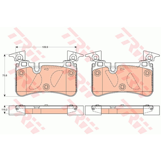 GDB2061 - Brake Pad Set, disc brake 