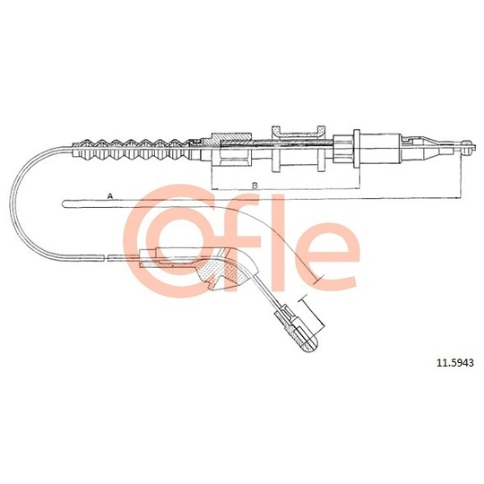 11.5943 - Cable, parking brake 