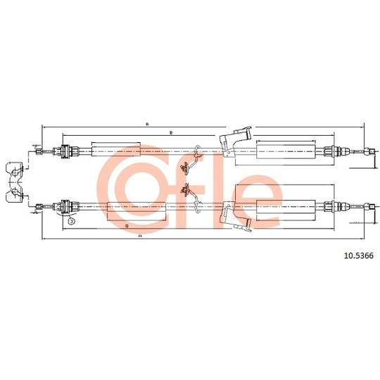 10.5366 - Cable, parking brake 