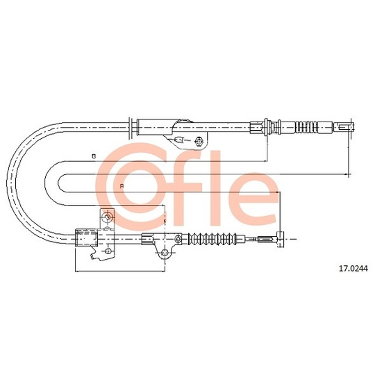 17.0244 - Cable, parking brake 