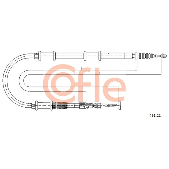 491.21 - Cable, parking brake 