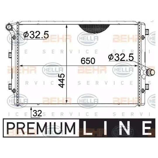 8MK 376 774-044 - Radiator, engine cooling 