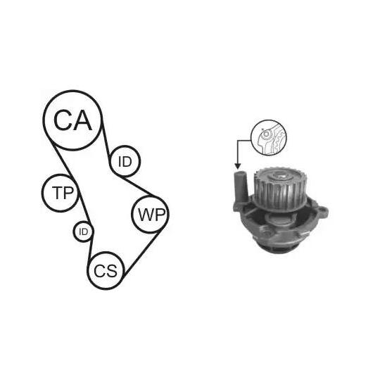 WPK-170304 - Water Pump & Timing Belt Set 