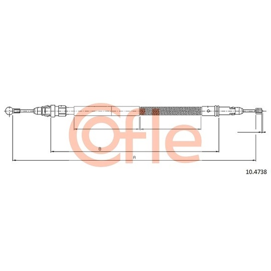 10.4738 - Cable, parking brake 
