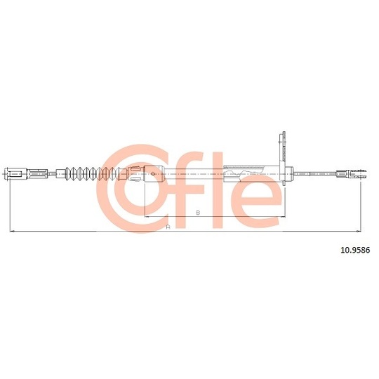 10.9586 - Cable, parking brake 