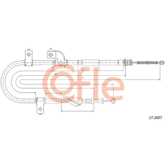 17.2607 - Cable, parking brake 