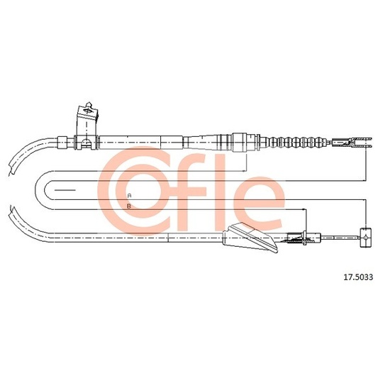 17.5033 - Cable, parking brake 