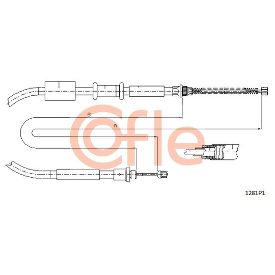 1281P1 - Cable, parking brake 