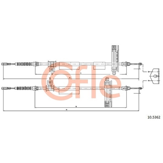 10.5362 - Cable, parking brake 