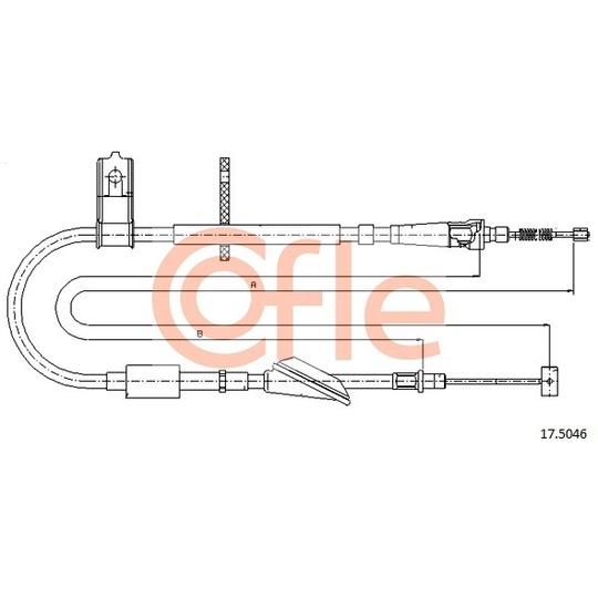 17.5046 - Cable, parking brake 