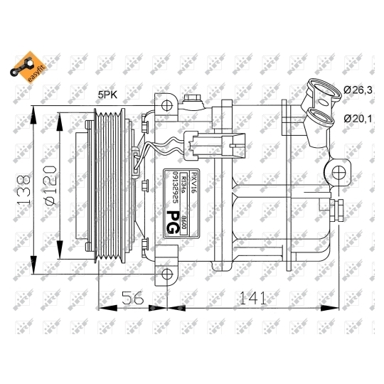 32117G - Kompressori, ilmastointilaite 