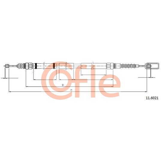11.6021 - Cable, parking brake 